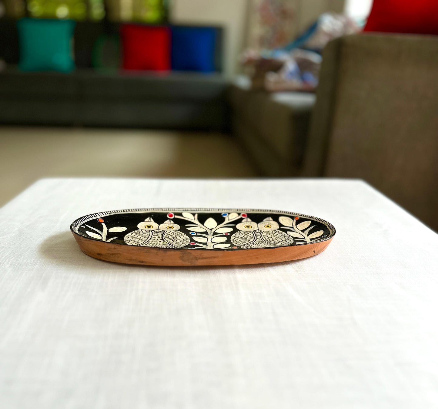Classic Owl oval tray