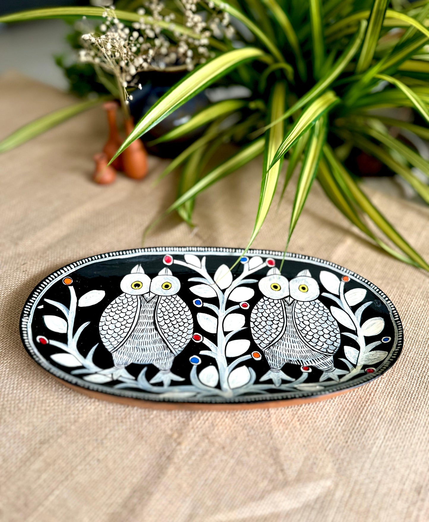 Classic Owl oval tray