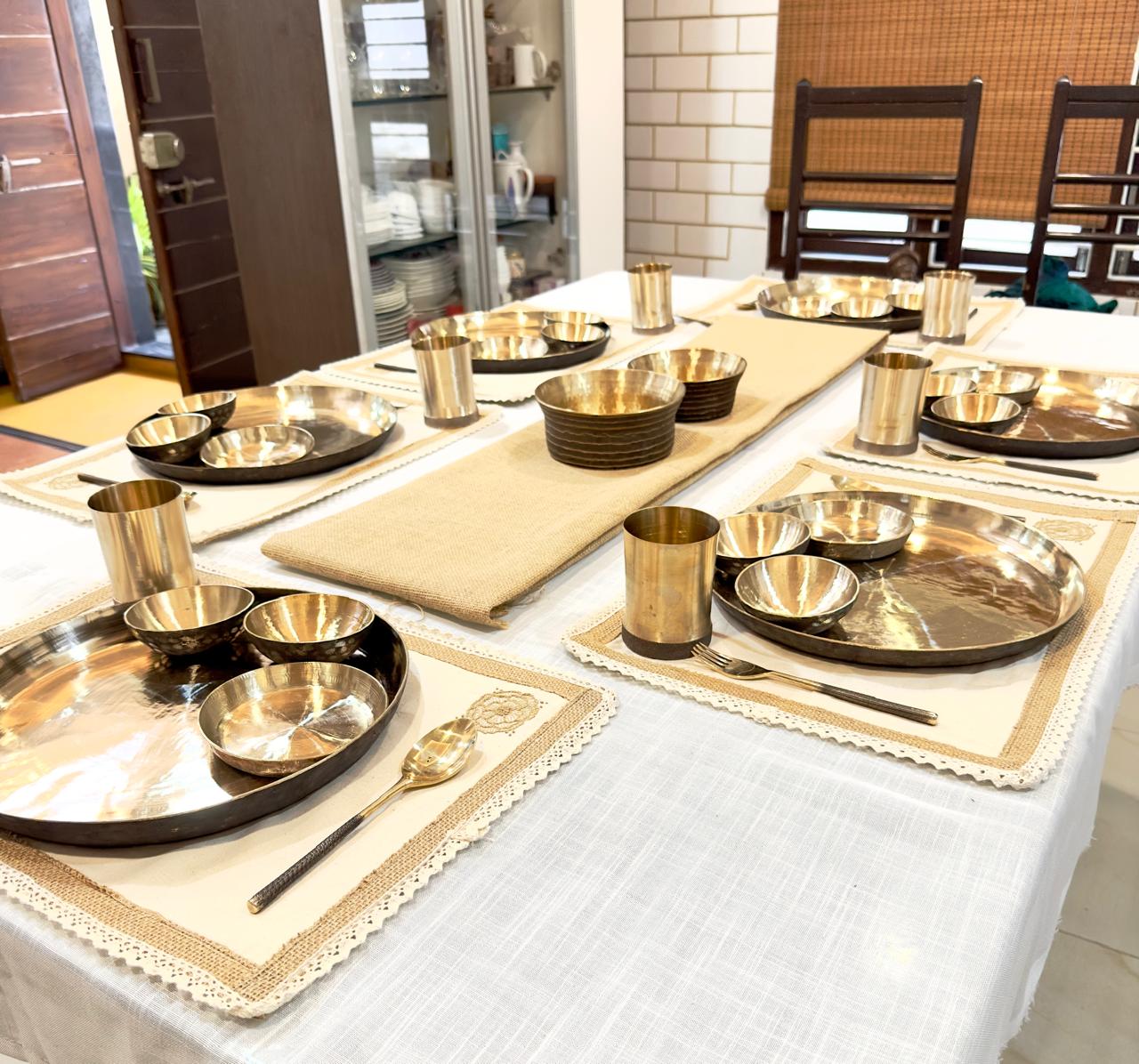 Kansa Dinner Set with Cutlery