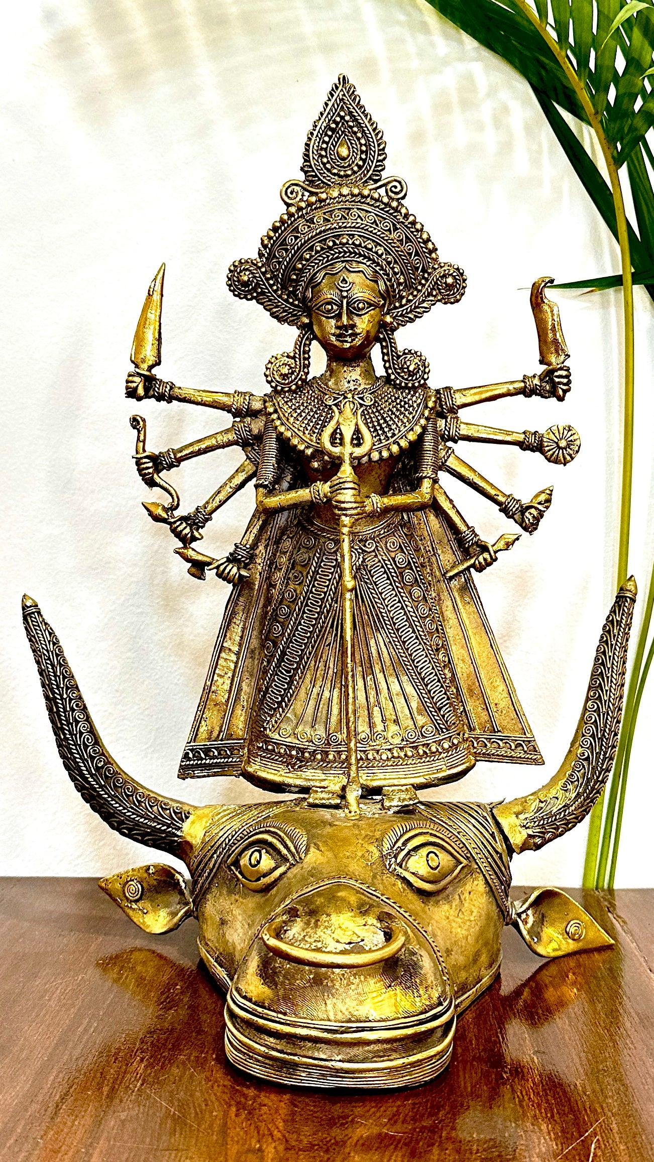 Mahishasur mardini in Dokra art