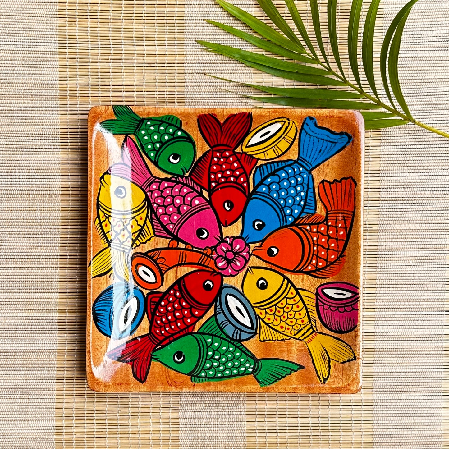 Vibrant Fishes Square Tray