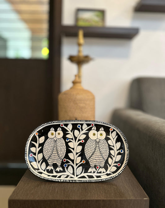 Classic Owl oval tray