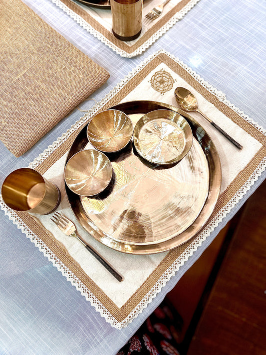 Kansa  Dinner Set with Cutlery